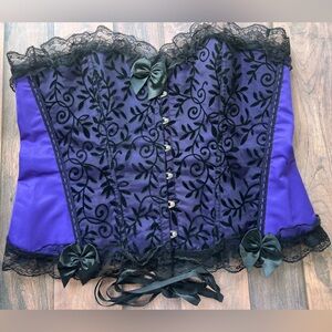 Vibrant Purple & Black Corset Women's 6X